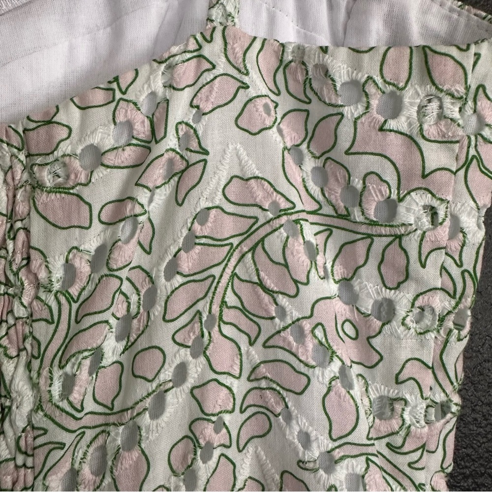 🌿 MISA Los Angeles Floral Eyelet Midi Dress XS-S NWT Cottagecore Romantic 🌿 - Picture 7 of 10